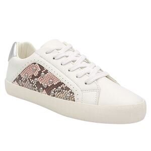 Aqua College Women Geneses Studded Sneakers Size US 8M White Faux Leather